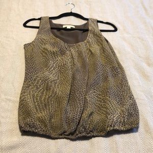 Snake-print sleeveless blouse